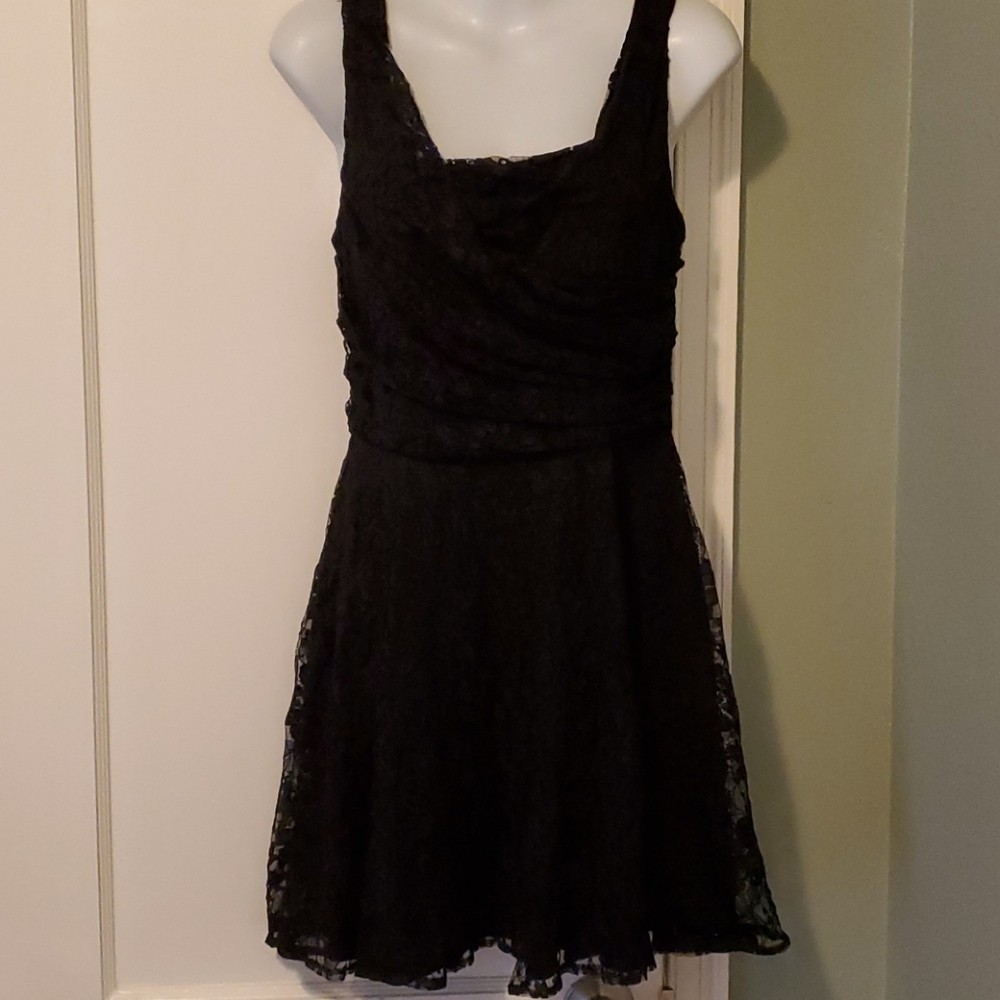 Express Black Lace Cocktail Dress